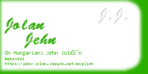 jolan jehn business card